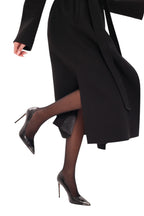 Pre-Order. Re-Stock Ships February 2026. Cambridge Comfort Wraparound Wool Cashmere Coat in Black