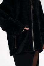 Palermo Genuine Astrakhan Silver Fox Trim Coat - SJB-DIAMOND ELITES