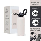 Stainless Steel Water Bottle With Lid Magnetic Pi-Mart