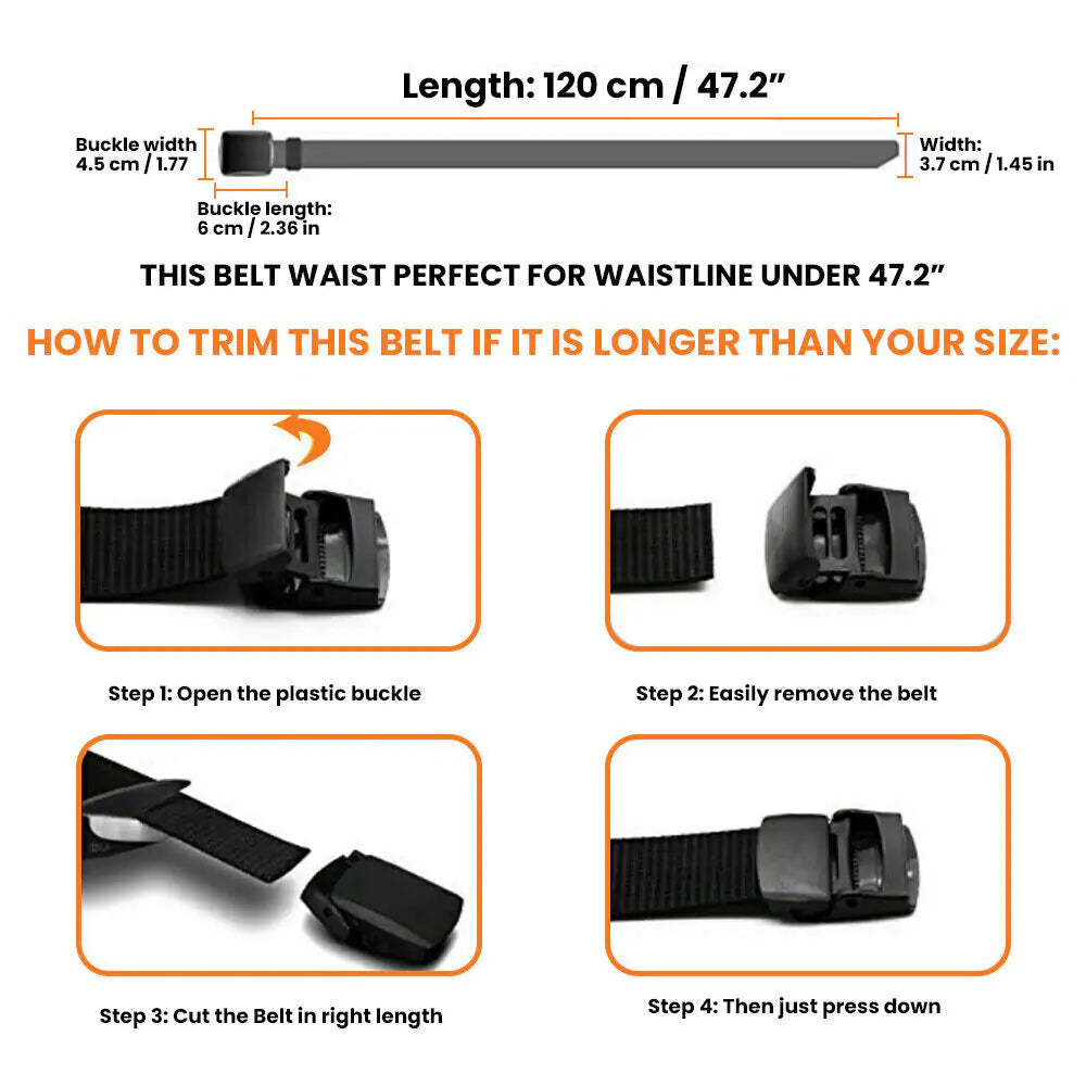 Men's Plastic Cam Buckle Nylon Belt Pi-Mart