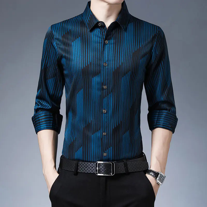 Men's Long Sleeve Thin Shirts for Middle Aged & Elderly Lootquake LLC