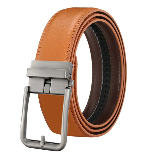 Men's Automatic Hollow Buckle Leather Belt