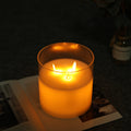 6''High  3-Wick Glass Battery Operated Flameless Candles Lootquake LLC