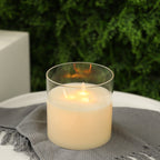 6''High  3-Wick Glass Battery Operated Flameless Candles Lootquake LLC