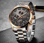 Men's Waterproof  Watch With Chronometers And Date Display Unique Design Perfect Gift Stevvex