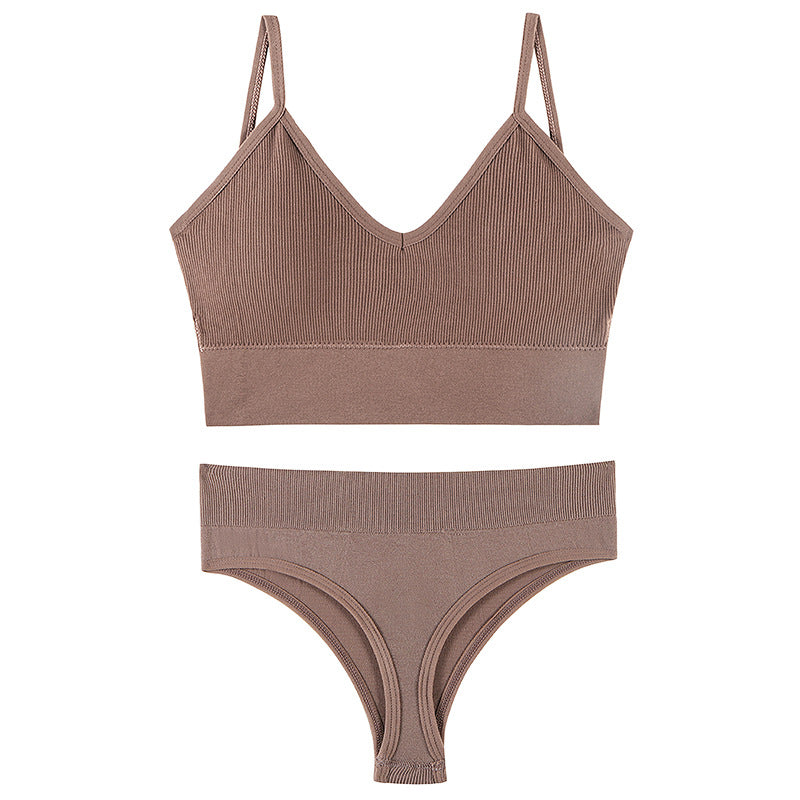 Women Seamless Bra Top Fitness Swimwear Push Up Exercise Bikini For Women 2 Pieces Ribbed Seamless Yoga Bikini Sets Sports Bra And Underwear Set 2 Piece High Waist Summer Bikini Stevvex