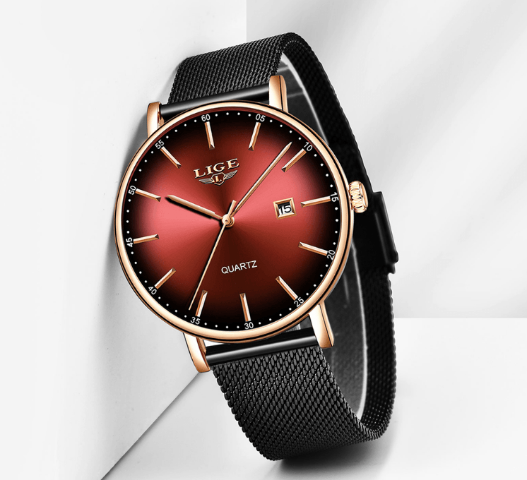 Men's Elegant  Watch With Stainless Steel Straps And Special Date Display Excellent Look Unique Design Perfect Gift Stevvex