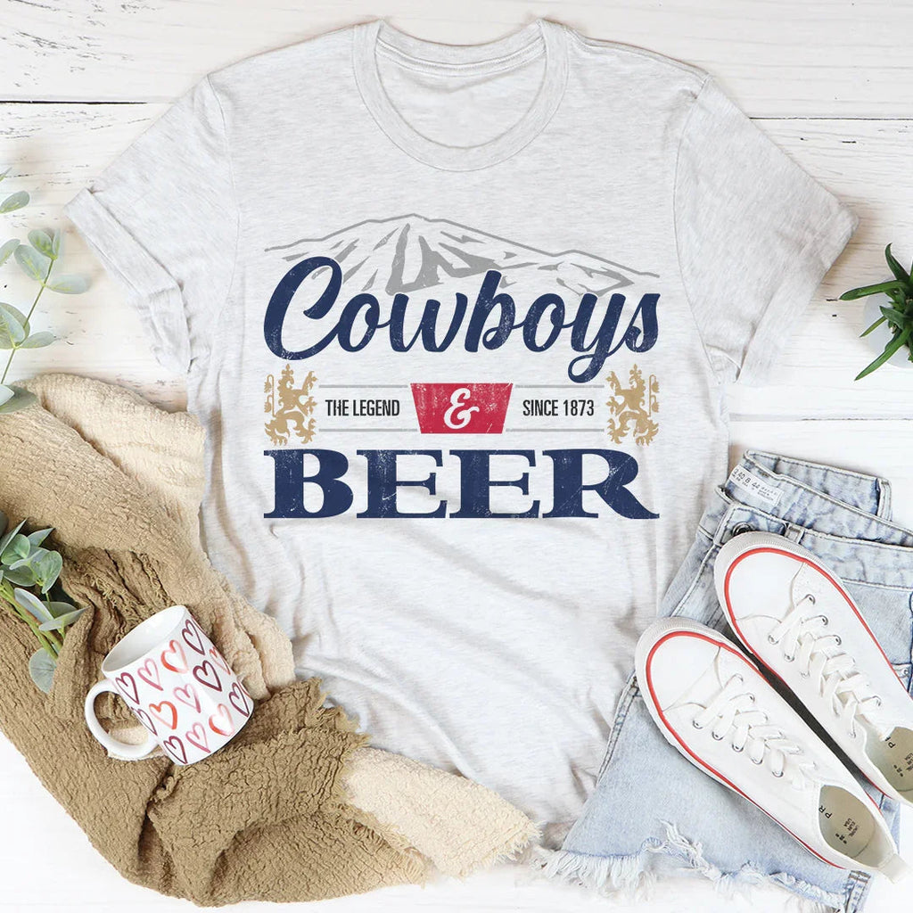 Cowboys & Beer Tee Peachy Sunday