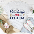 Cowboys & Beer Tee Peachy Sunday