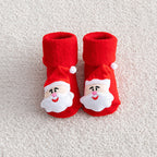 Baby Socks Christmas Anti Slip Short Socks for Baby Newborn Winter Warm Infant Cartoon Girls Boys
