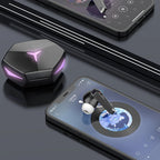 Wireless Earbuds for iOS & Android Phones, Bluetooth 5.2 in-Ear Headphones with Extra Bass, Built-in Mic, Soft in-Ear Sleep Earbuds Gaming Earbuds 60ms Low Latency TWS Bluetooth Earphone with Mic Bass Audio Sound Positioning Wireless Headphones Stevvex