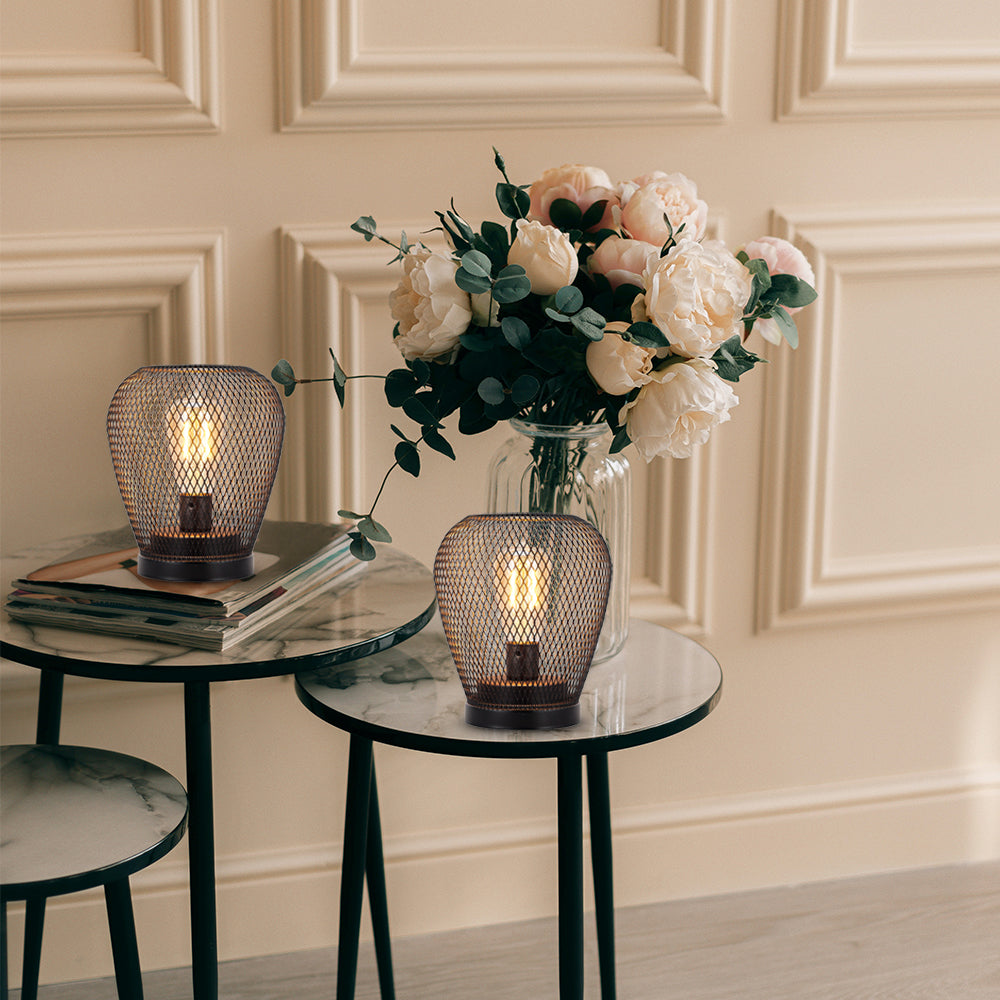 6.7" Tall Battery Powered Outdoor Table Lamp (Set of 2)