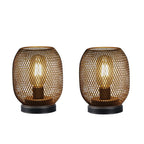 Set of 2 Tall Battery Powered Outdoor Table Lamp 6.7" Lootquake LLC