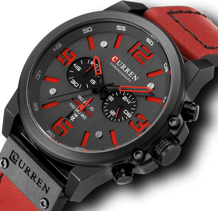 Retro  Waterproof Watch With Chronometers Steel Case And Leather Belts Unique Design Excellent Look Perfect Gift For Your Man Stevvex
