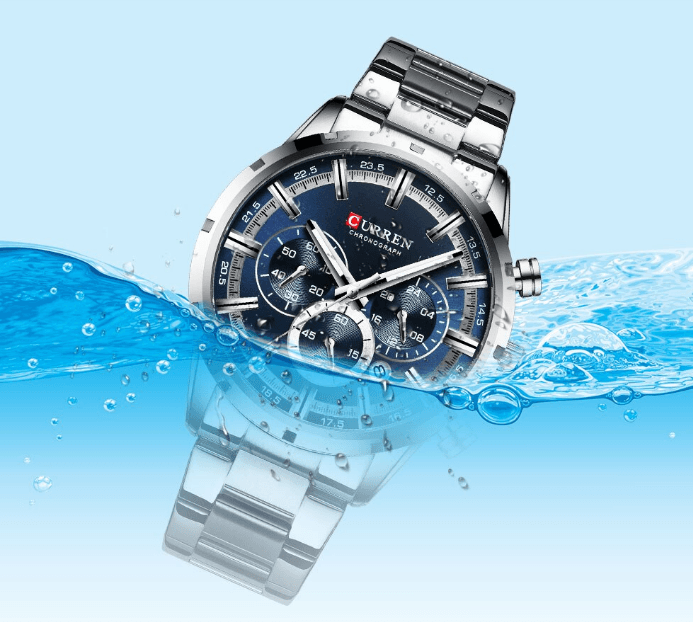 Men's Sports  Waterproof Stainless Steel Watch With Chronometers And Special Date Display Unique Design Perfect Gift Stevvex