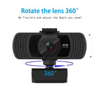 Webcam Real 1080P 200W Pixels Full Hd 110° Wide Angle Camera with Microphone Tripod for Video Widescreen Pro Streaming Webcam for Recording Calling Conferencing And Gaming Stevvex