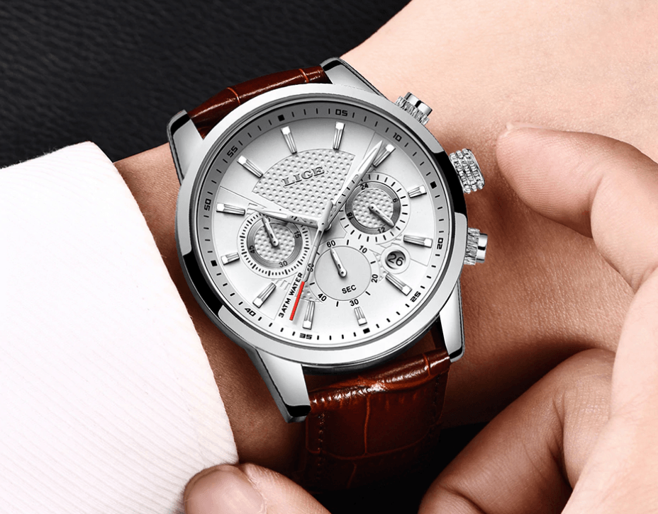 Men's  Waterproof Watch With Chronometers Day View Sport Analog Watches Excellent Look Perfect Gift For Him Stevvex