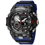 Sport Watch For Men WIth  Dual Time Waterproof 50M Miliatry Watches Chronograph Alarm Army Wristwatch - SJB-DIAMOND ELITES