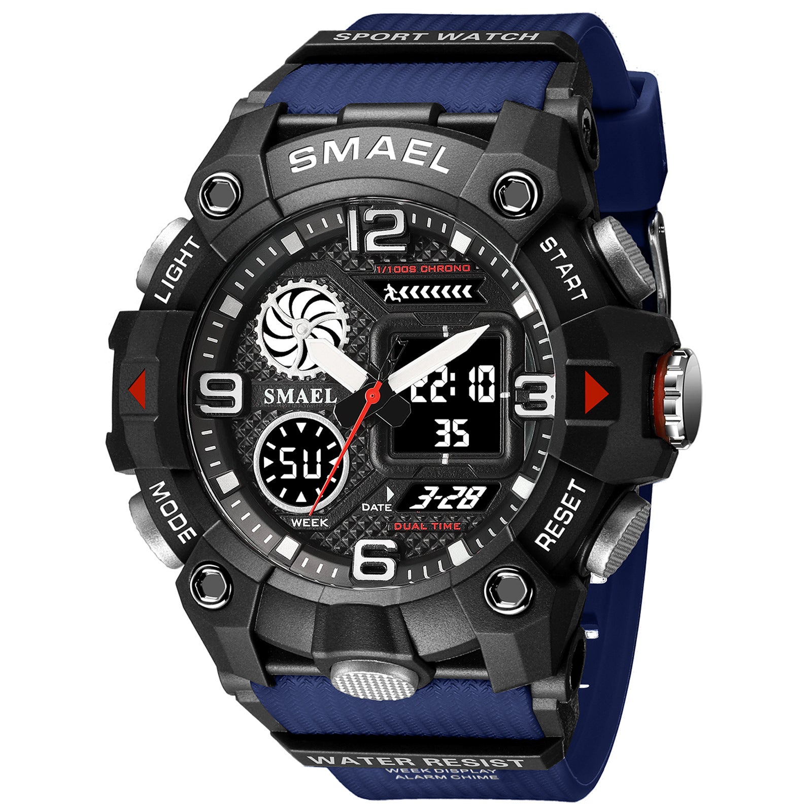Sport Watch For Men WIth  Dual Time Waterproof 50M Miliatry Watches Chronograph Alarm Army Wristwatch - SJB-DIAMOND ELITES