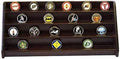 4 Rows Shelf Challenge Coin Holder Display Casino Chips Holder Cherry Finish The Military Gift Store