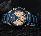 Men's  Waterproof Stainless Steel Watch With Chronometers Business Style Wristwatch Unique Design Perfect Gift - SJB-DIAMOND ELITES