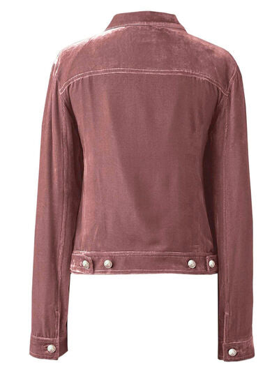 Casual Button-Up Long Sleeve Jacket with Chest Pockets and Relaxed Fit Stevvex