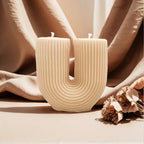 1pc 200g U-shaped Aesthetic scented candle for holiday birthday gift or home decor