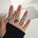 Aesthetic Crystal Love Ring - SJB-DIAMOND ELITES