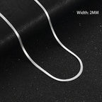 Flat Gold Color Stainless Steel Necklace Pi-Mart