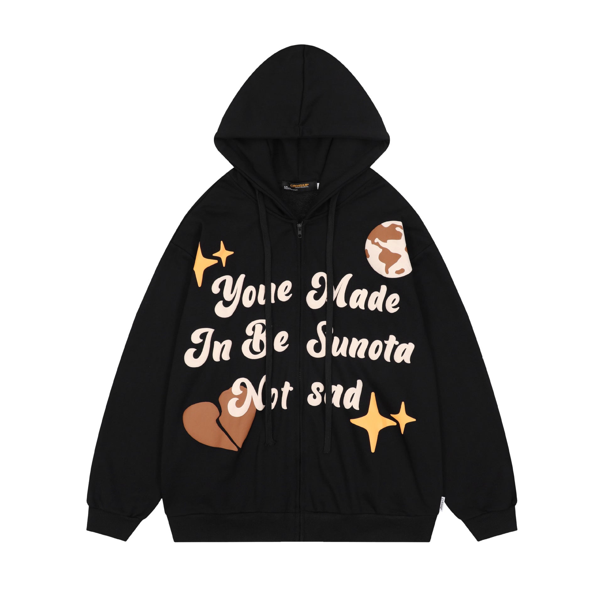 Unisex Hooded Printed Cardigan Hoodie Pi-Mart