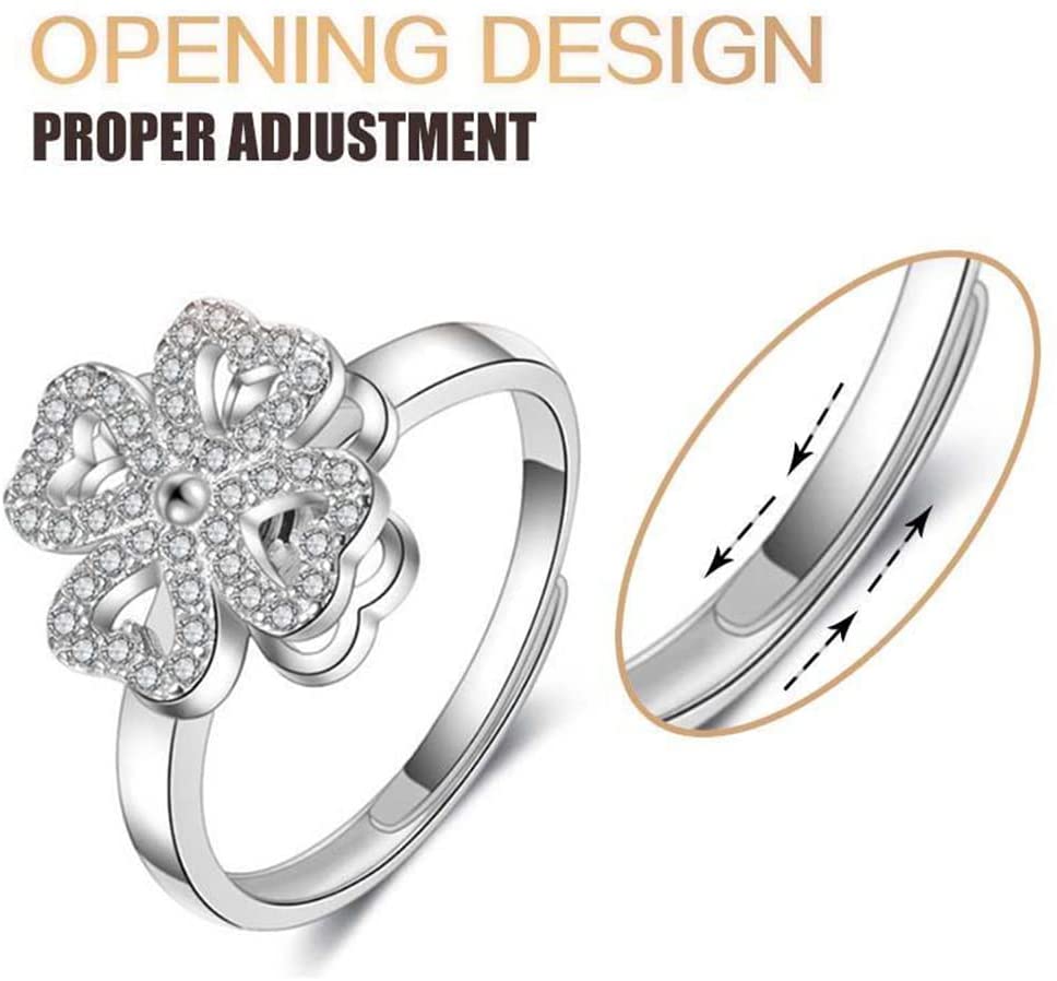 Rotating Four-Leaf Ring - SJB-DIAMOND ELITES