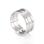 Silver Color Unisex Stainless Rings Pi-Mart