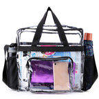 PVC transparent bag, tote bag large, portable travel storage bag for men and women, clear bag for stadium events - SJB-DIAMOND ELITES
