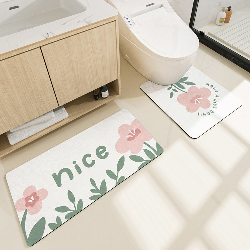 Bathroom Absorbent Non-slip Carpet Floor Mat Pi-Mart