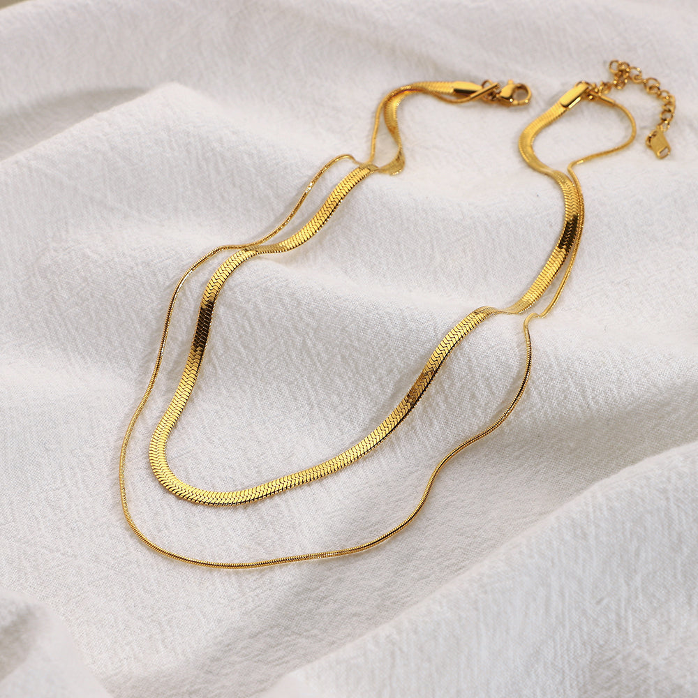 Herringbone Snake Necklace - SJB-DIAMOND ELITES