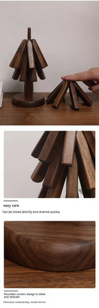 Black Walnut Solid Wood Table Decoration A Tree Anti-scald Thermal Pad Pi-Mart
