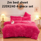 Mink velvet crystal velvet four-piece bedding Pi-Mart