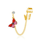 Fantasy Single Colorful Butterfly Earring