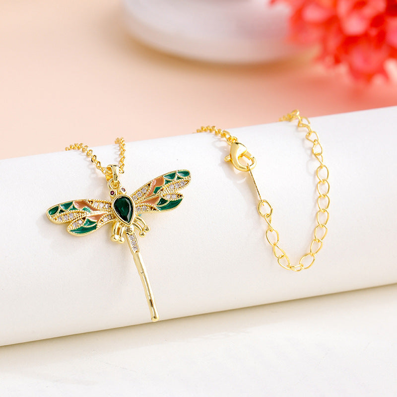 Fashionable All-match Color Zircon Necklace Pi-Mart