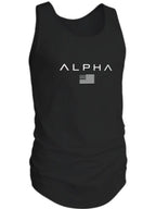 Men's US Flag Round Neck Tank