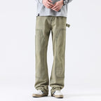 American High Street Vibe Wind Washed Distressed Army Green Jeans Lootquake LLC