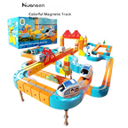 New Children'S Educational Electric Magnetic High-Speed Train Magic Track Cube Diy Magnetic Assembly Toy For Boys And Girls Pi-Mart