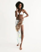 Sheer Sarong Swimsuit Cover Up Wrap / White Seashell