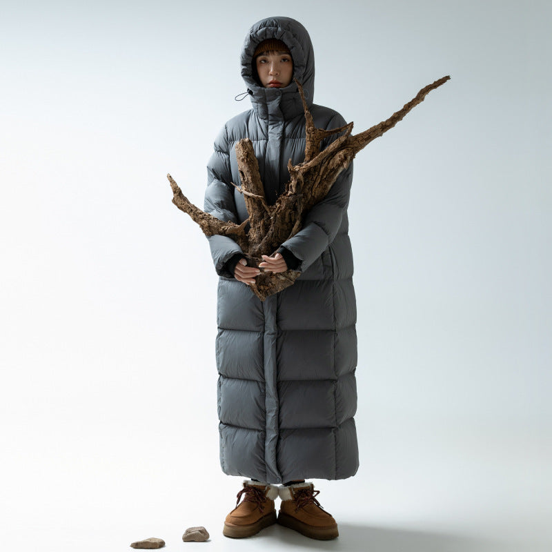 Down Jacket Goose Down Outdoor Thickened Ultra-long Coat Pi-Mart