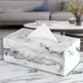 Living Room Simple Modern Light Luxury Creative Napkin Paper Box Marble Pattern Pi-Mart