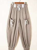 StripeFlex Cargo Joggers: Comfy, Pocketed, Easy-Care THRIXINE