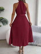 Cute Pink Sleeveless Midi Dress Elegant & Flowy Girls Dress Beautiful Design
