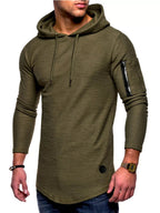 Men's Plus Size Casual Slim Fit Long Sleeve Hoodie THRIXINE