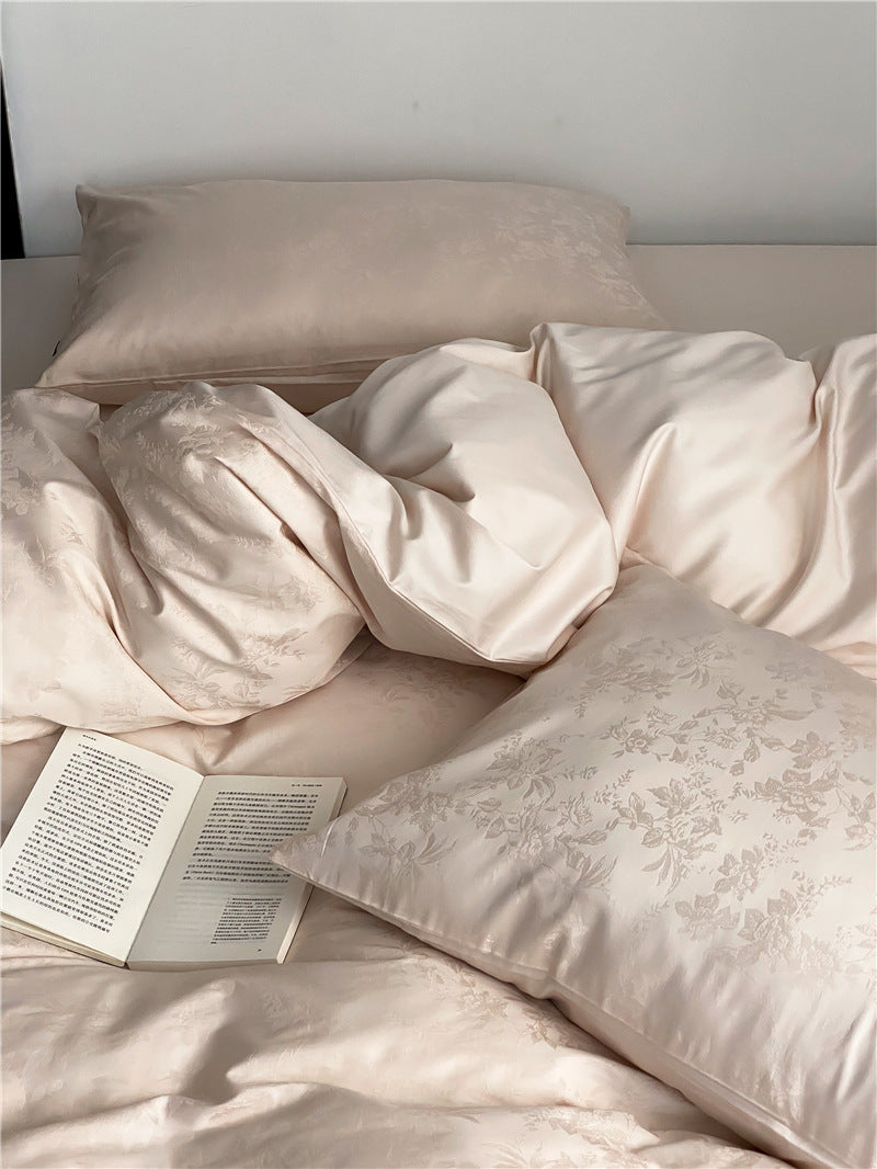 Long Velvet Jacquard Four Piece Pure Cotton Duvet Cover Pi-Mart