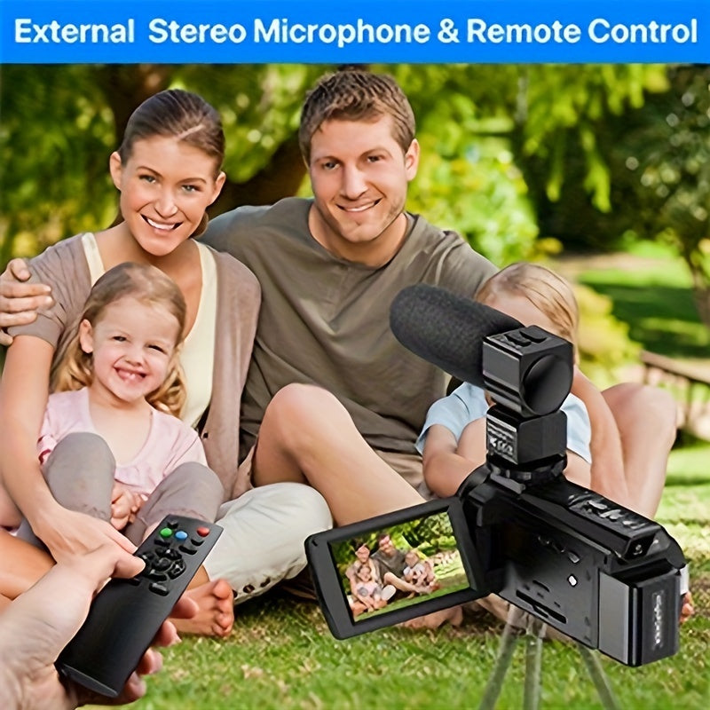 Nicamery 3.0-inch Rotating 270-degree Capacitive Touch Screen, 5K HD Digital Video Camera, 48MP Pixels, 16x Digital Zoom, Supports WIFI, HD, Six-axis Stabilization, Remote Control Manipulation, Comes With 2 Pieces Of 2000mAh Lootquake LLC